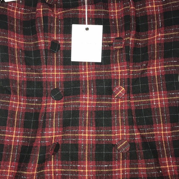 Revolve plaid  dress with buttons - Picture 2 of 3